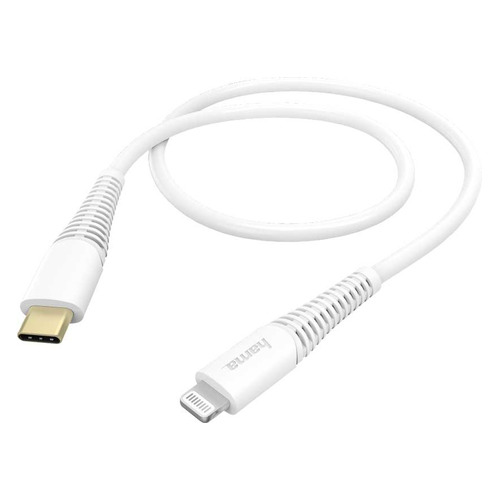 

Кабель HAMA Lightning, USB Type-C (m), 1.5м, MFI, белый [00183309]