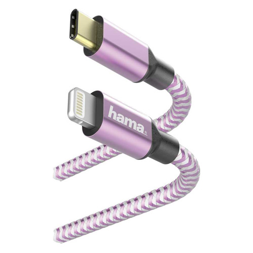 

Кабель HAMA Lightning, USB Type-C (m), 1.5м, MFI, фиолетовый [00187201]