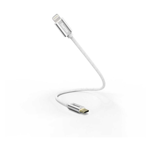 

Кабель HAMA USB Type-C (m), Lightning (m), 0.2м, MFI, белый [00187209]