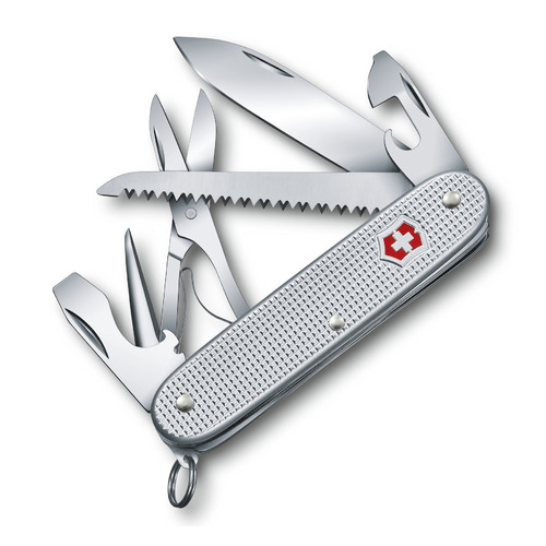 фото Складной нож victorinox farmer x alox, 10 функций, 93мм, серебристый