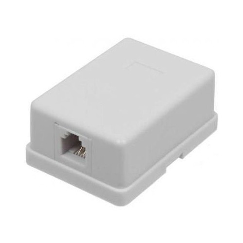 фото Розетка itk generica (cs2-1c5eu-12-g) настенная 49.2x65.5x25.2мм rj45 abs белый (упак.:1шт)