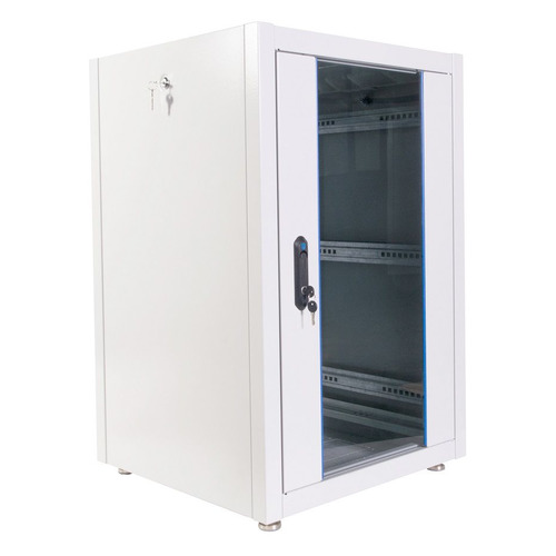 Шкаф коммутационный ЦМО (ШТК-Э-18.6.6-13АА) напольный 18U 598x600мм пер.дв.стекл металл 2 бок.пан. 5