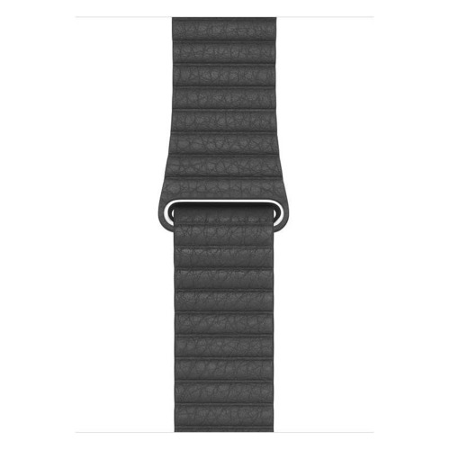 Ремешок Apple Leather Loop для Apple Watch Series 3/4/5/6/SE черный (MXAA2ZM/A) 44мм