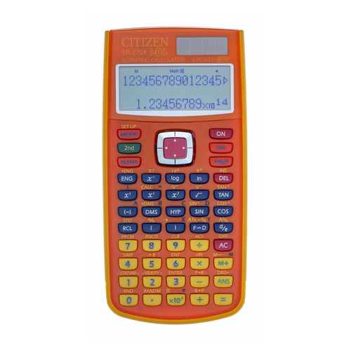 

Калькулятор Citizen SR-270ХLOLORCFS, 10+2-разрядный, оранжевый, SR-270ХLOLORCFS