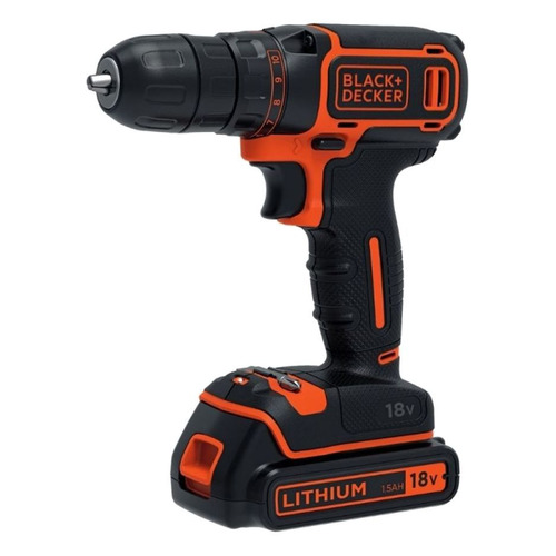 фото Дрель-шуруповерт black & decker bdcdc18b-qw, 1.5ач, с двумя аккумуляторами