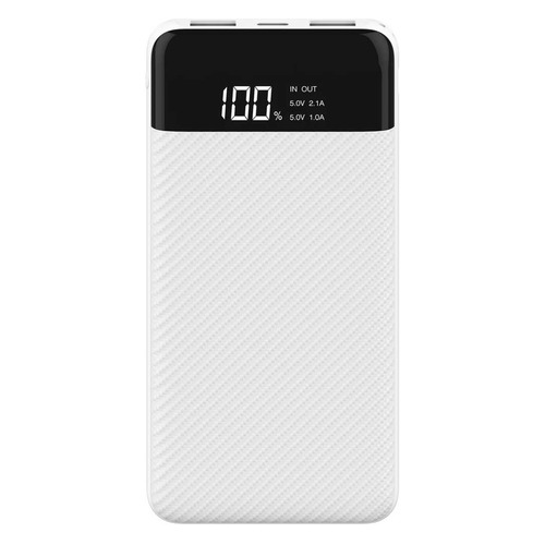 фото Внешний аккумулятор (power bank) interstep pb10dpd, 10000мaч, белый [73257]