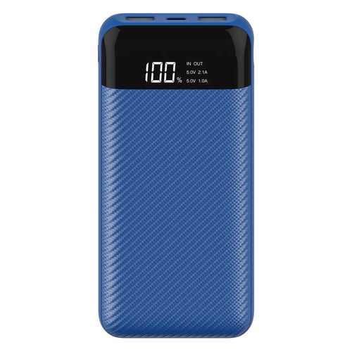 фото Внешний аккумулятор (power bank) interstep pb20dpd, 20000мaч, синий [73619]