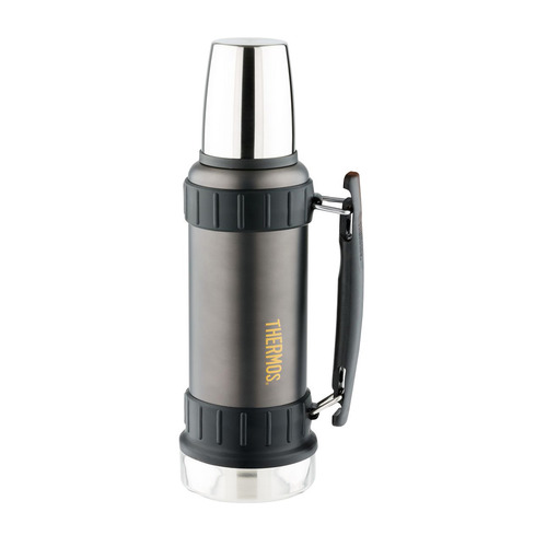 фото Термос thermos 2520 stainless steel vacuum flask, 1.2л, черный/ серый