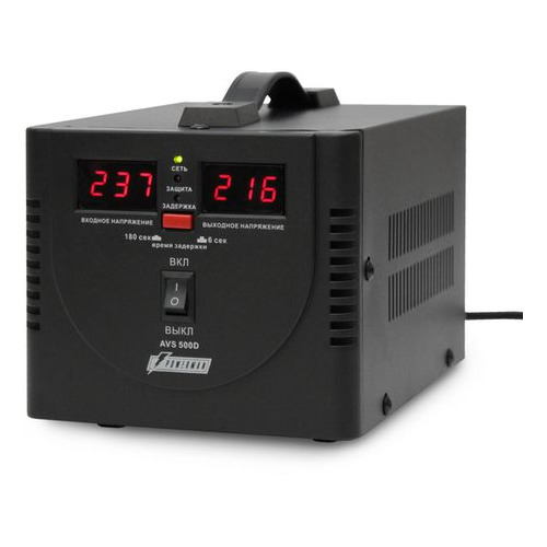 

Стабилизатор напряжения POWERMAN AVS 500D черный, AVS 500D
