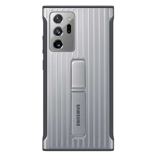 фото Чехол (клип-кейс) samsung protective standing cover, для samsung galaxy note 20 ultra, серебристый [ef-rn985csegru]