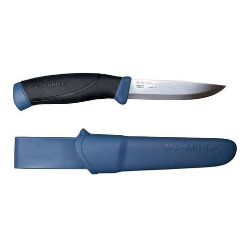 фото Нож morakniv companion navy blue (13164) стальной универсальный лезв.103мм прямая заточка синий/черн