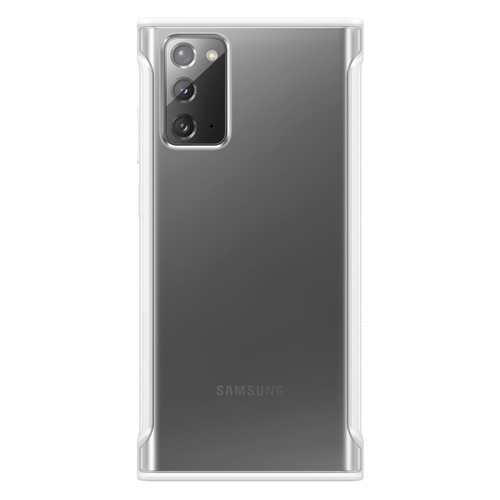 фото Чехол (клип-кейс) samsung clear protective cover, для samsung galaxy note 20, белый [ef-gn980cwegru]