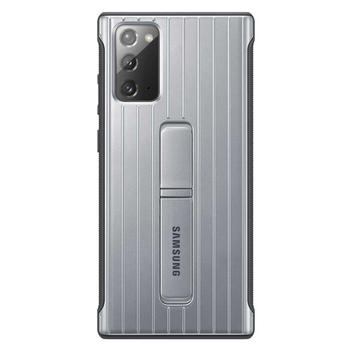 фото Чехол (клип-кейс) samsung protective standing cover, для samsung galaxy note 20, серебристый [ef-rn980csegru]