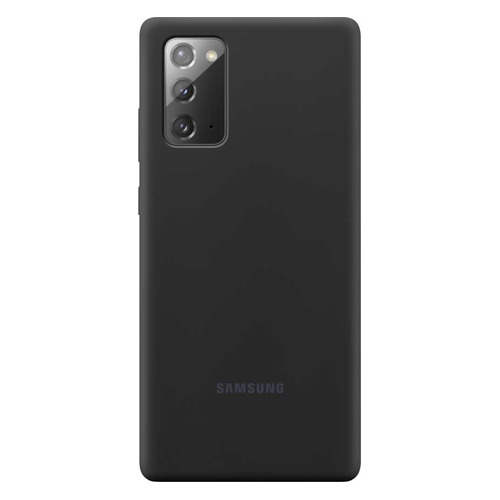 фото Чехол (клип-кейс) samsung silicone cover, для samsung galaxy note 20, черный [ef-pn980tbegru]