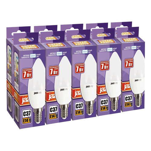 

Упаковка ламп JAZZWAY PLED-SP 7Вт, 560lm, 30000ч, 4000К, E14, 10 шт. [5018884]