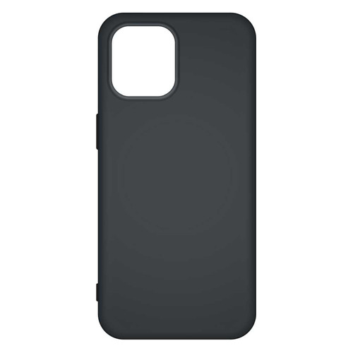 фото Чехол (клип-кейс) borasco silicone case, для apple iphone 12 pro max, черный (матовый) [39170]