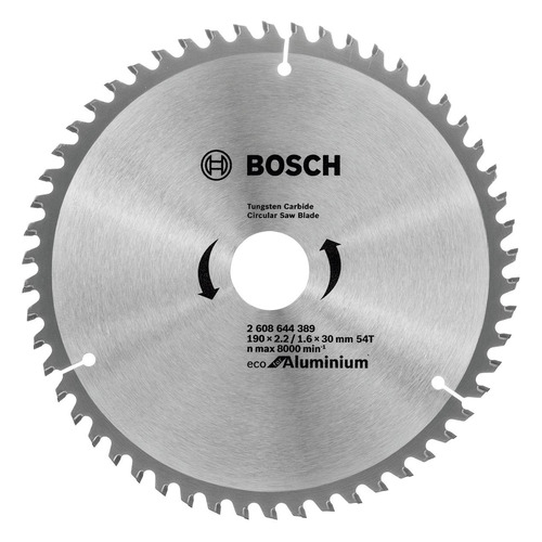 фото Пильный диск bosch eco alu, по алюминию, 190мм, 1.6мм, 30мм [2608644389]