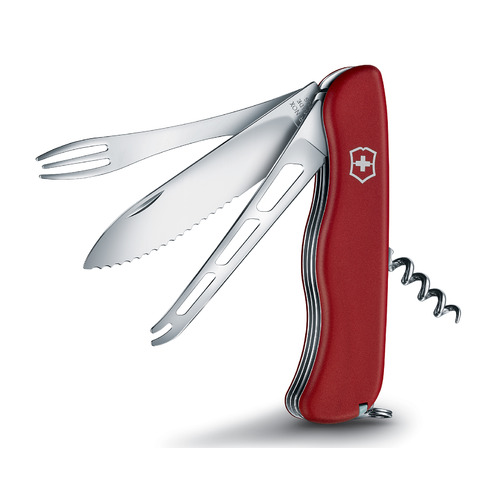 

Складной нож Victorinox Cheese Master, функций: 8, 111мм, красный , коробка картонная [0.8313.w], Cheese Master