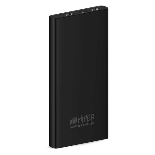 фото Внешний аккумулятор (power bank) hiper metal 10k, 10000мaч, черный [metal 10k black]