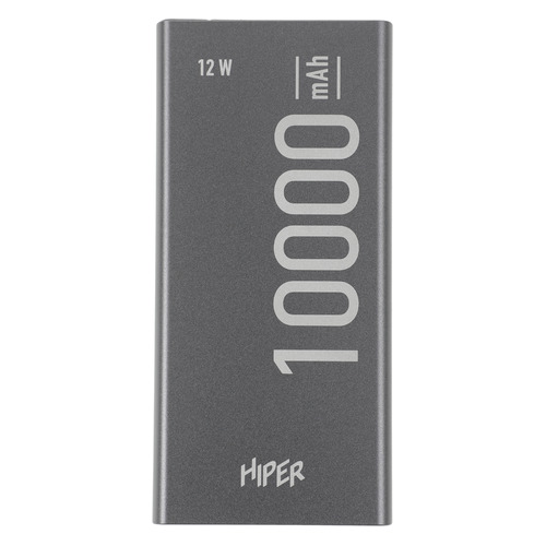 

Внешний аккумулятор (Power Bank) HIPER Metal10K, 10000мAч, темно-серый [metal 10k space gray], Metal10K