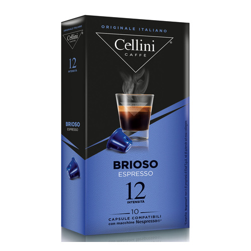 фото Кофе капсульный cellini brioso espresso, капсулы, совместимые с кофемашинами nespresso®