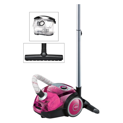 

Пылесос BOSCH BGL252101, 2100Вт, розовый/черный, BGL252101