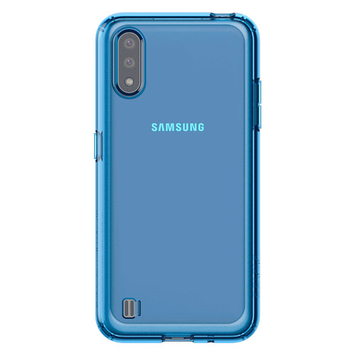 фото Чехол (клип-кейс) samsung araree m cover, для samsung galaxy m01, синий [gp-fpm015kdalr]