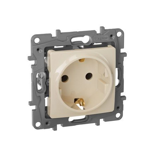 

Розетка силов. Legrand Etika (672321) скрыт. зазем. IP21 слоновая кость