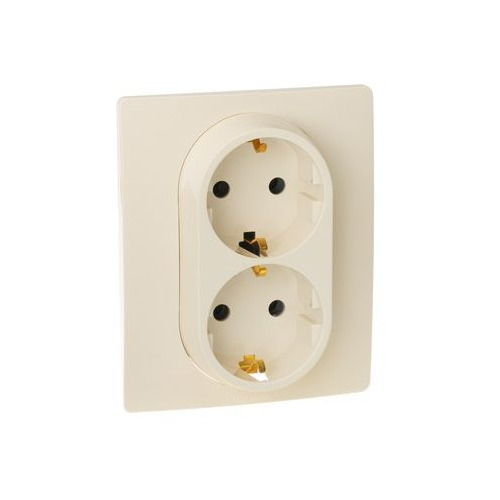 

Розетка силов. Legrand Etika (672323) скрыт. зазем. IP21 слоновая кость