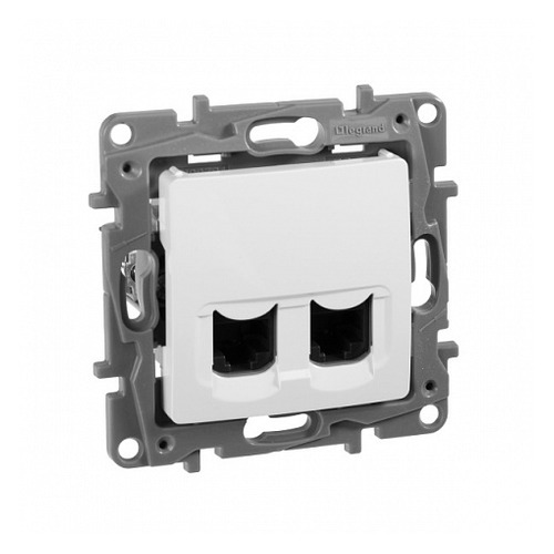 

Розетка комп. Legrand Etika (672255) скрыт. белый