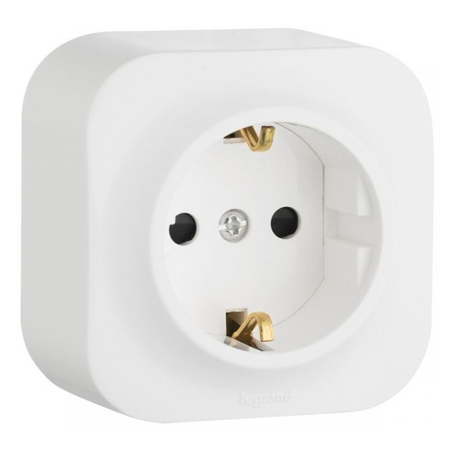 

Розетка силов. Legrand Quteo (782211) откр. зазем. IP20 белый