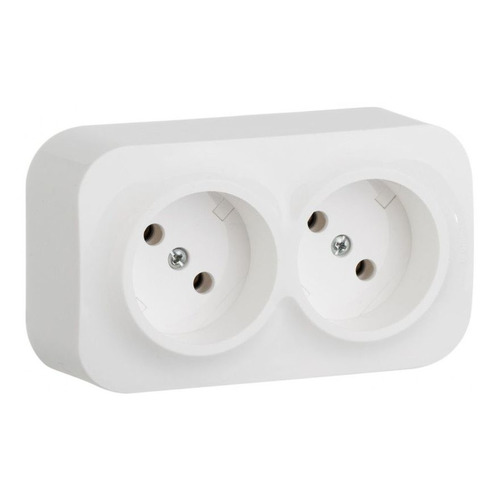 

Блок силов. (2 розетки) Legrand Quteo (782212) откр. IP20 белый