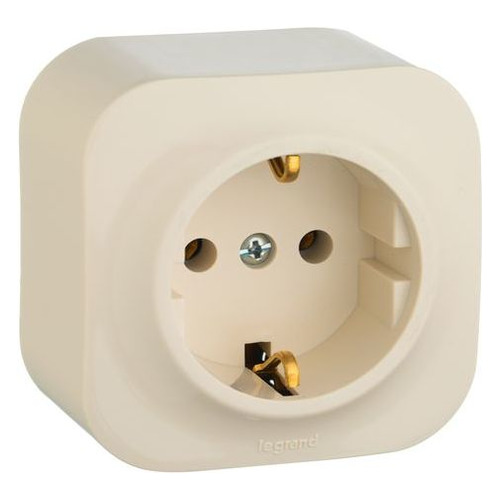 

Розетка силов. Legrand Quteo (782241) откр. зазем. IP20 слоновая кость