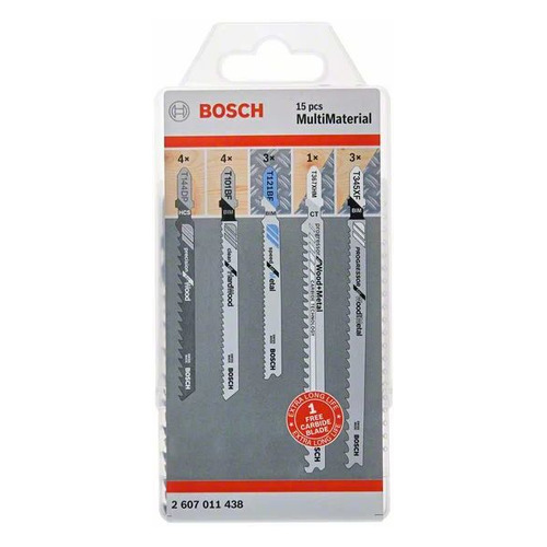 фото Набор пилок bosch multimaterial, универсальные, 15шт [2607011438]