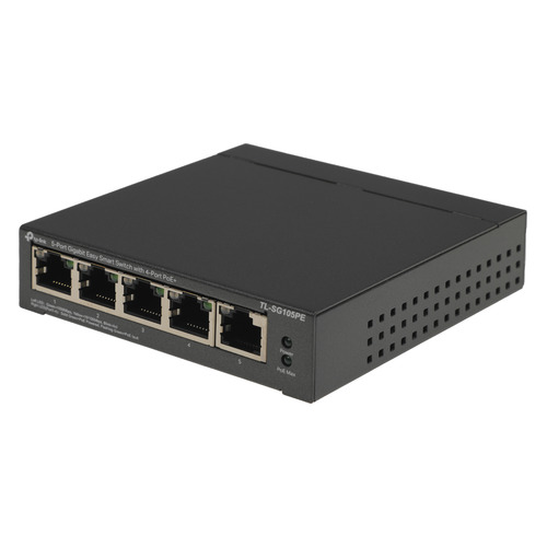 

Коммутатор TP-Link TL-SG105PE 5G 4PoE+ 65W неуправляемый