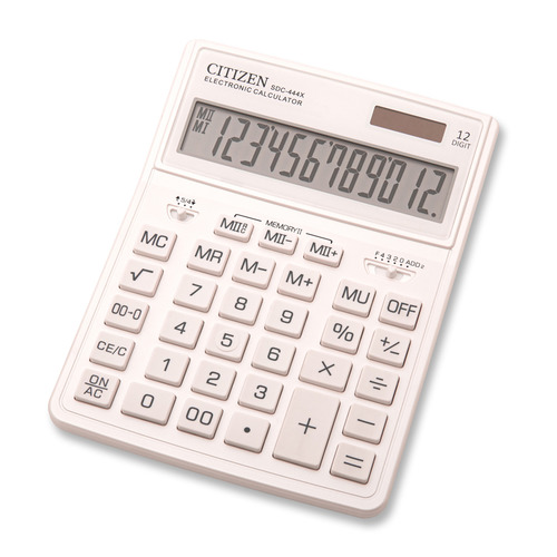 

Калькулятор Citizen SDC-444XRWHE, 12-разрядный, белый, SDC-444XRWHE