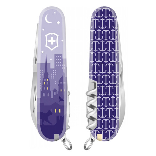 фото Складной нож victorinox spartan "крыши санкт-петербурга", 12 функций, 91мм, синий / рисунок