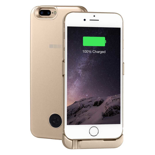 фото Внешний мод батарея interstep для iphone 6 plus/6s plus/7 plus/8 plus 5000mah lightning золотистый (