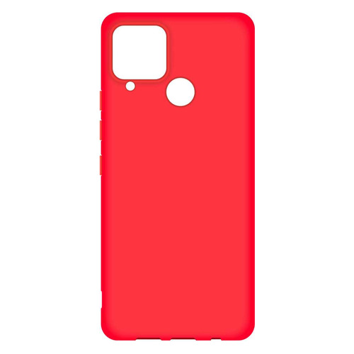 фото Чехол (клип-кейс) borasco microfiber case, для realme c15, красный [39308]