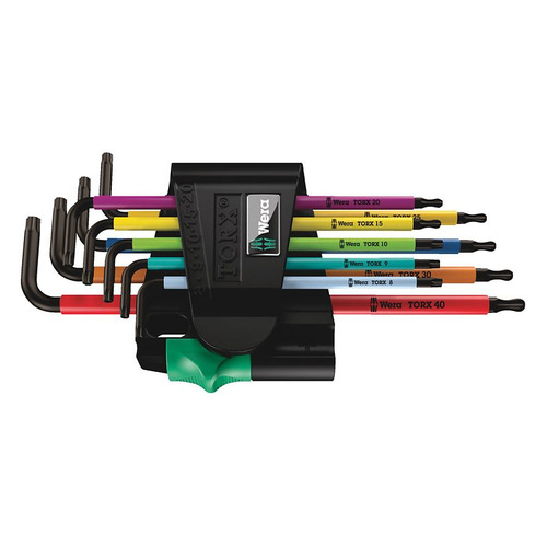 

Набор ключей WERA 967/9 TX BO Multicolour TORX® 1, 9 предметов [we-024335], 967/9 TX BO Multicolour TORX® 1
