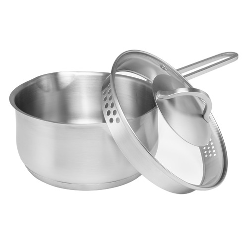 

Ковш POLARIS Solid-16SP, 1.5л, с крышкой, серебристый [15129]