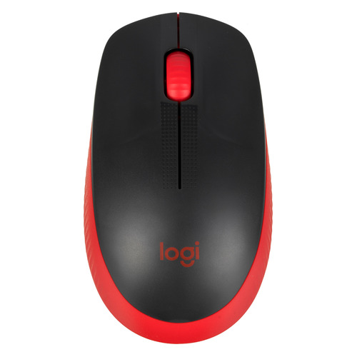 

Мышь Logitech M190, оптическая, беспроводная, USB, красный и черный [910-005908], M190