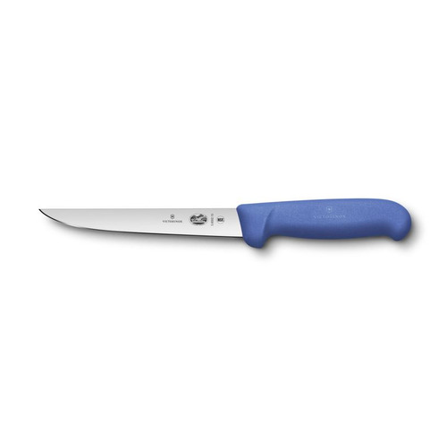 фото Нож кухонный victorinox fibrox (5.6002.15) стальной обвалочный лезв.150мм прямая заточка синий