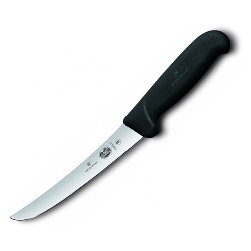 фото Нож кухонный victorinox fibrox (5.6503.15) стальной обвалочный лезв.150мм прямая заточка черный