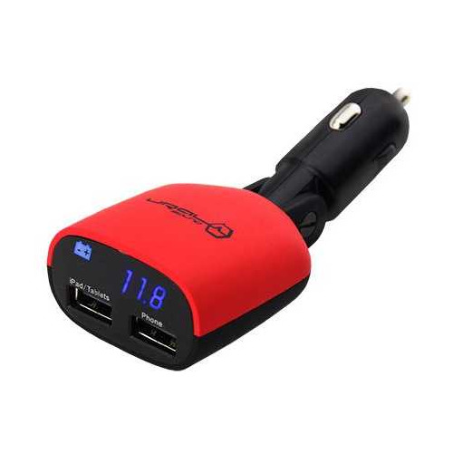 фото Автомобильное зарядное устройство ural voltmeter charge, 2xusb, 3.4a, черный