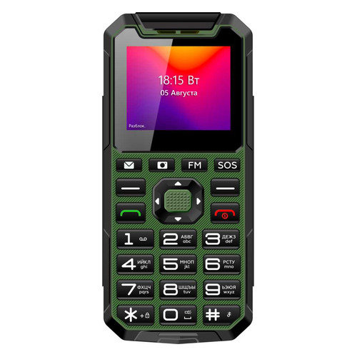 фото Мобильный телефон bq ray 2004, зеленый/черный