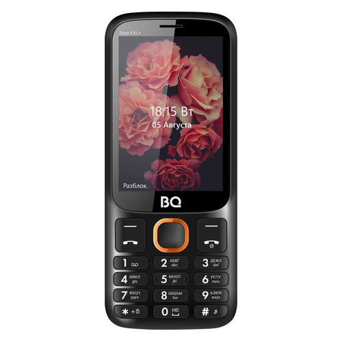 Сотовый телефон BQ Step XXL+ 3590, черный/оранжевый