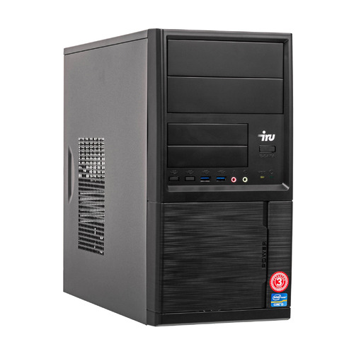 фото Компьютер iru office 313, intel core i3 9100, ddr4 8гб, 240гб(ssd), intel uhd graphics 630, free dos, черный [1416886]