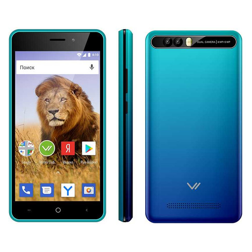 Смартфон Vertex Impress Lion 3G Dual Cam 8Gb, морская волна