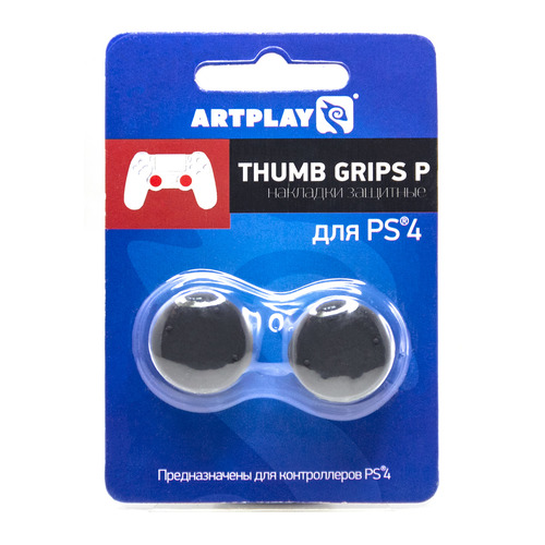 фото Накладки для кнопок контроллера artplays thumb grips 14mm, для playstation 4, черный